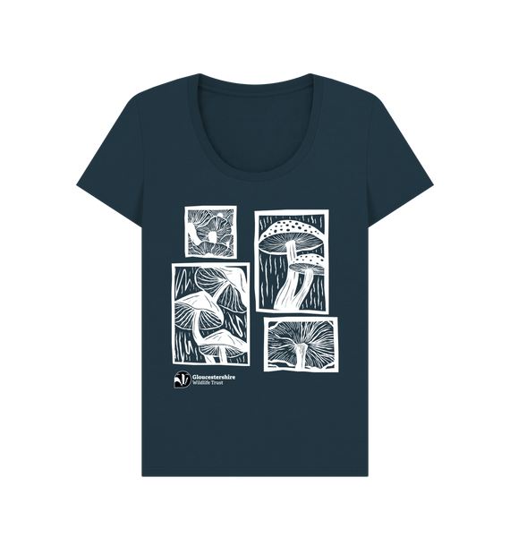 Denim Blue Women's mushroom t-shirt