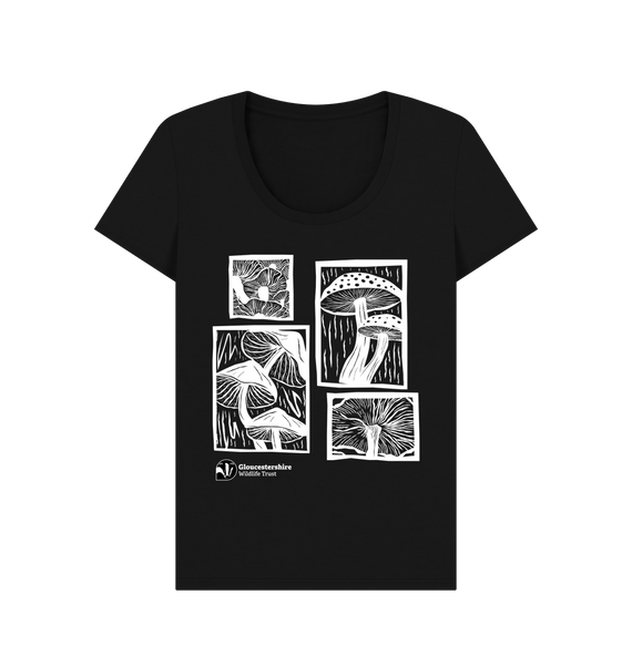 Black Women's mushroom t-shirt