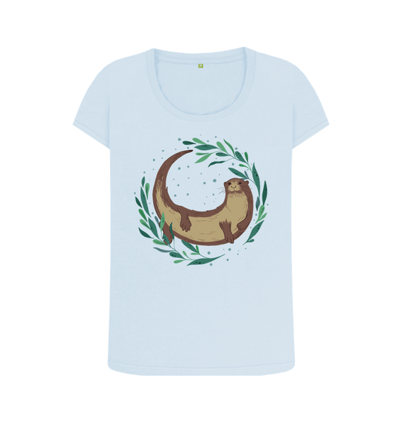 Sky Blue Otter women's t-shirt