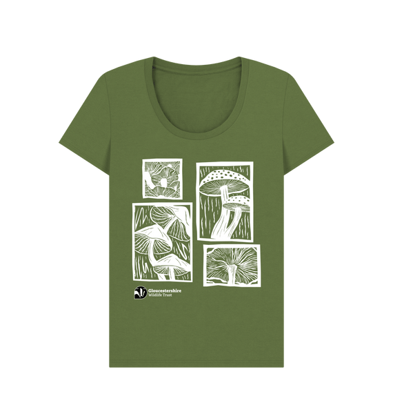 Khaki Women's mushroom t-shirt
