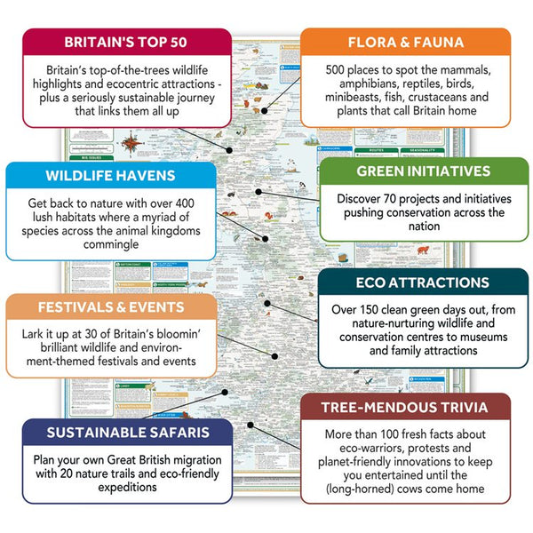 Great British Wildlife & Environment Map - 25% off!