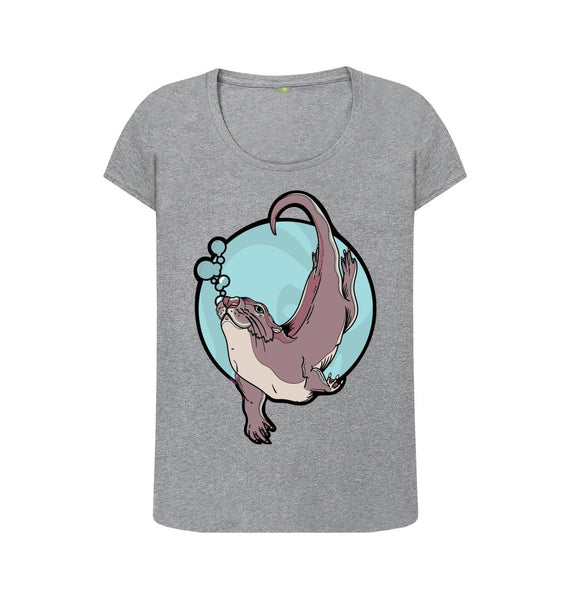 Athletic Grey female Otter t-shirt