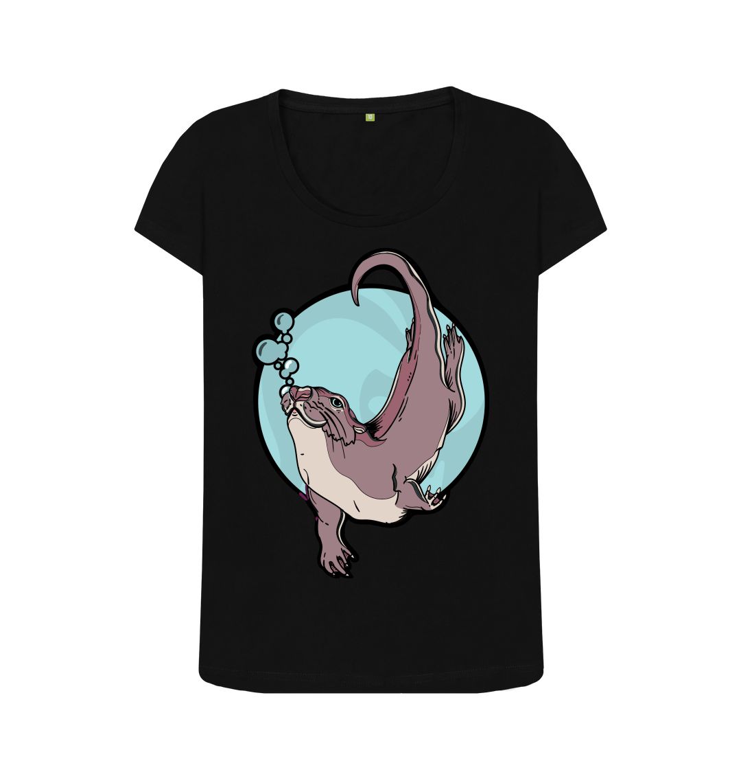 Black female Otter t-shirt