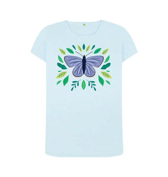 Light Blue female Butterfly t-shirt