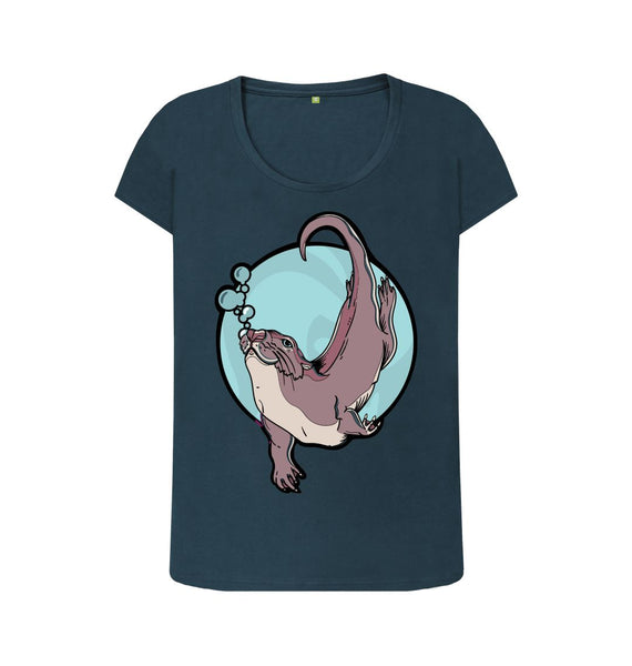 Denim Blue female Otter t-shirt