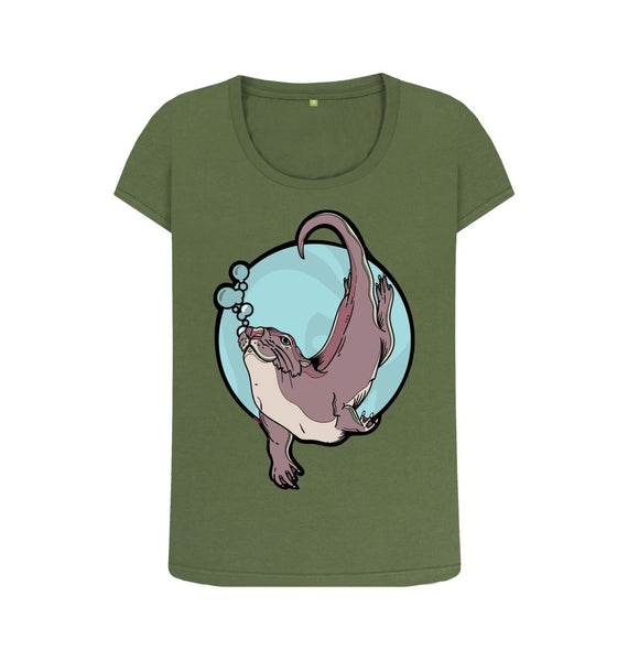 Khaki female Otter t-shirt