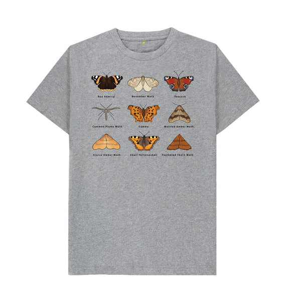 Athletic Grey Butterfly t-shirt men