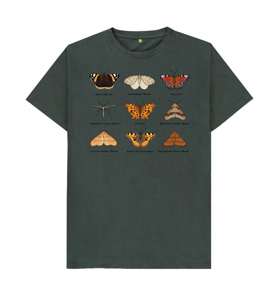 Dark Grey Butterfly t-shirt men