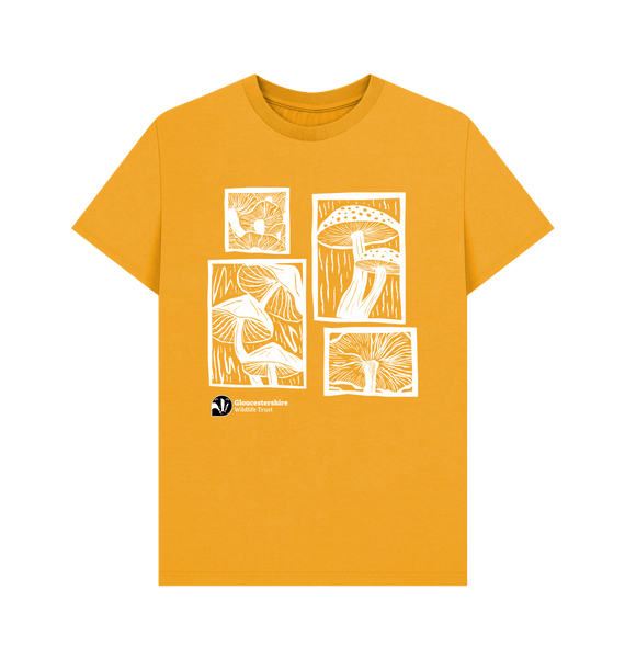 Mustard Men's mushroom t-shirt