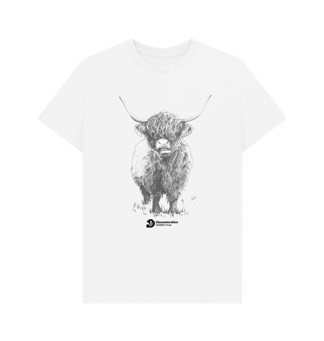 White Highland cow men's t-shirt