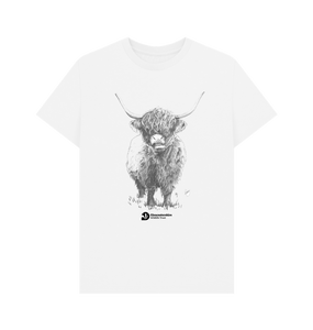 White Highland cow men's t-shirt