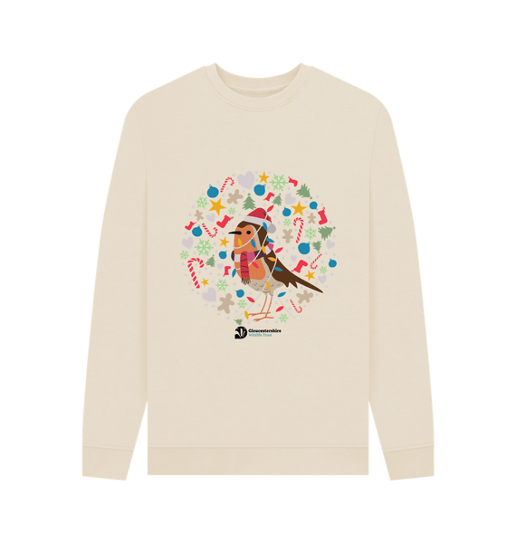 Oat Christmas robin men's sweatshirt