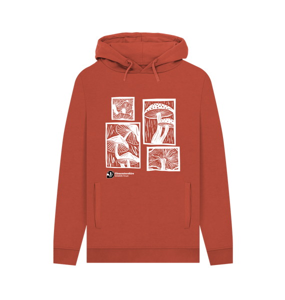 Rust Men's mushroom hoodie