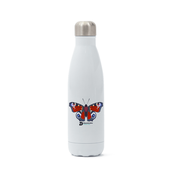 White Butterfly water bottle