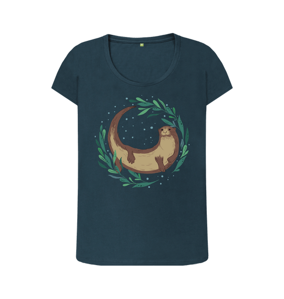 Denim Blue Otter women's t-shirt