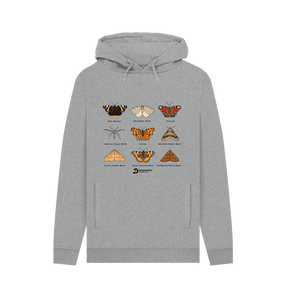 Light Heather Men's butterfly hoodie