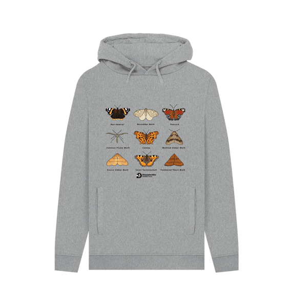 Light Heather Men's butterfly hoodie