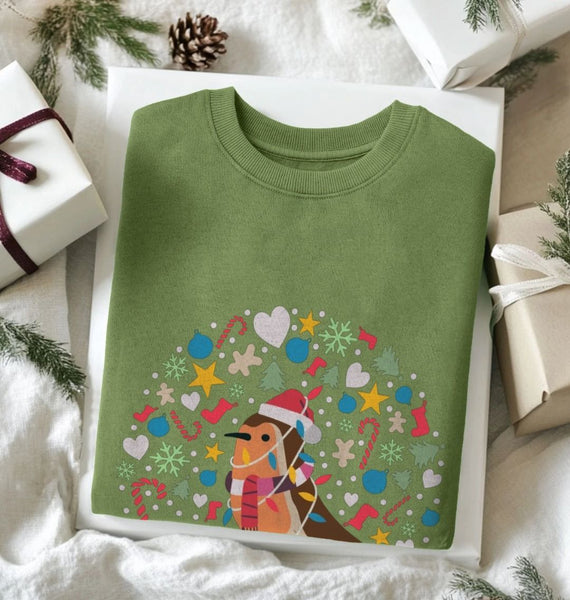 'Christmas robin' men's sweatshirt