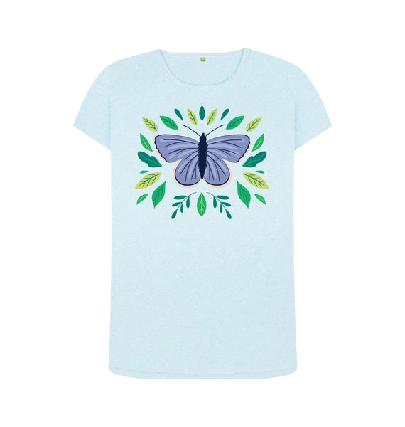 Light Blue female Butterfly t-shirt