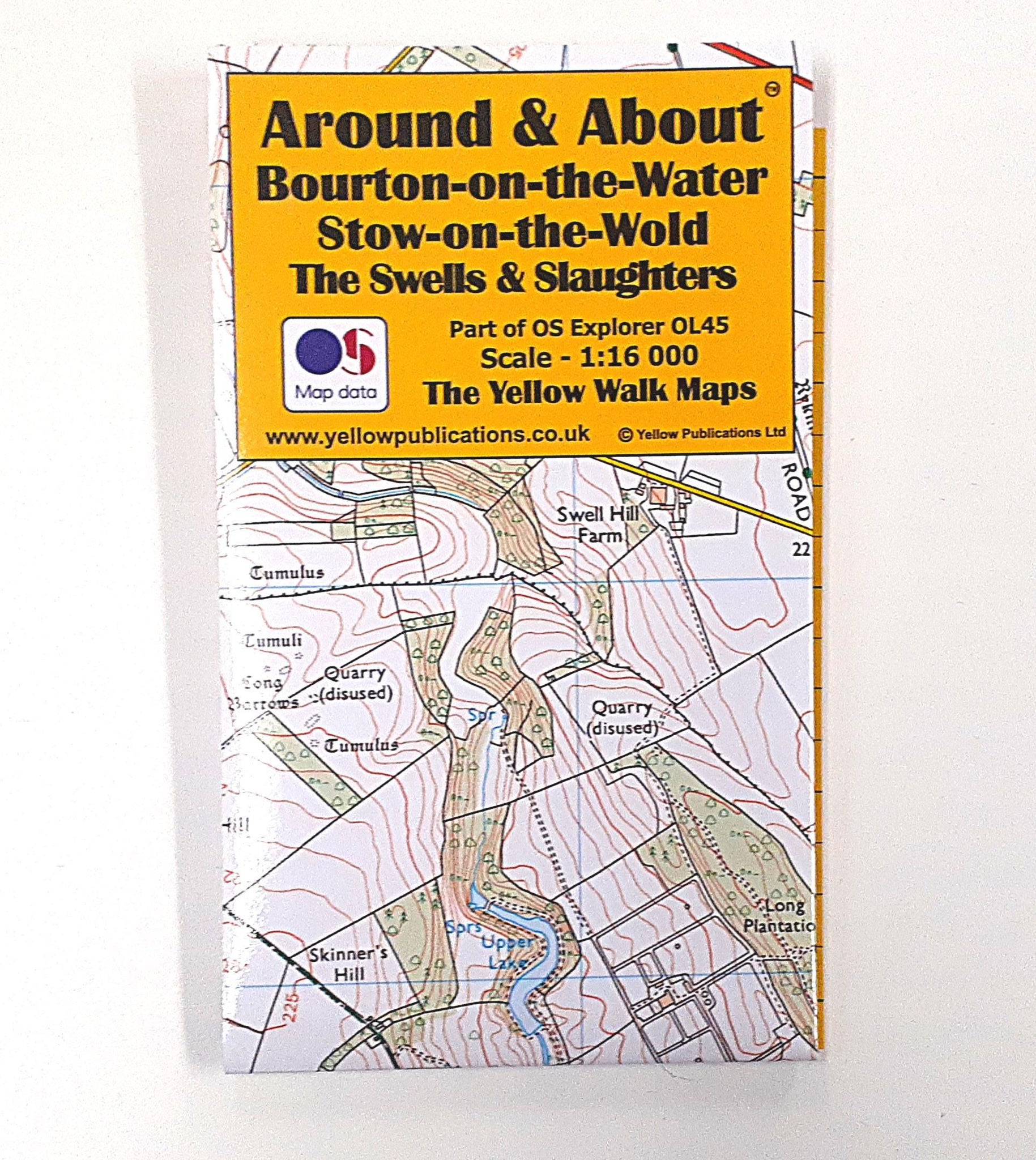 The Yellow Walk Map - Bourton on the Water, Stow on the Wold, The Swells & Slaughters