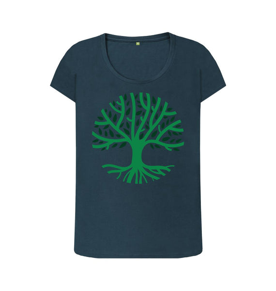 Denim Blue female Tree t-shirt